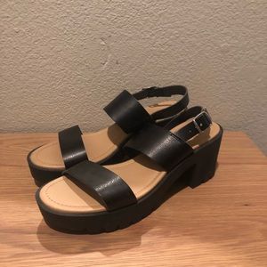 Sun + stone platform sandals